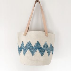 SHOULDER BAG ZIG ZAG BLUE