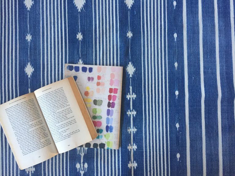 FLOOR RUG INDIGO DHURRIES – SOLD OUT